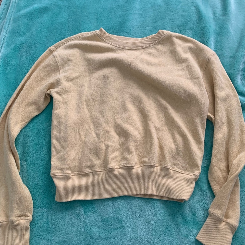 yellow crew neck